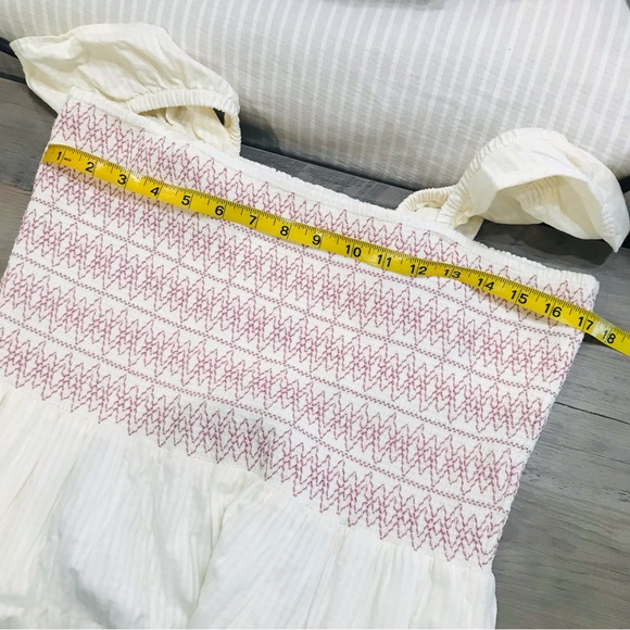 Madewell LUCIE Smocked Tiered MIDI Dress Sz L - Picture 12 of 15